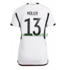 Maillot de Supporter Allemagne Thomas Muller 13 Domicile Coupe du Monde 2022 Pour Femme